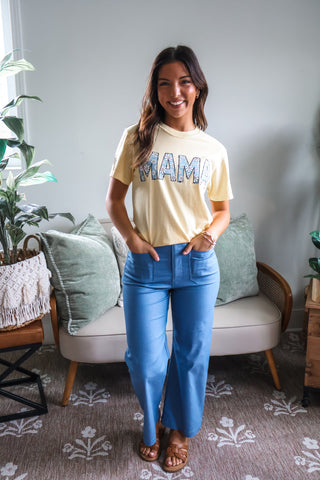 Sutton patch pocket pant • denim blue