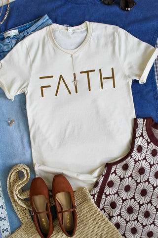 A Simple Faith Graphic Tee • Cream