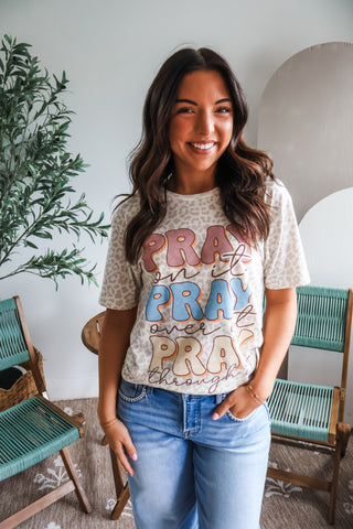 Pray On It Graphic Tee • Leopard