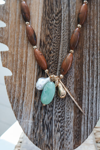 Western Wonder Statement Necklace • Brown Multi