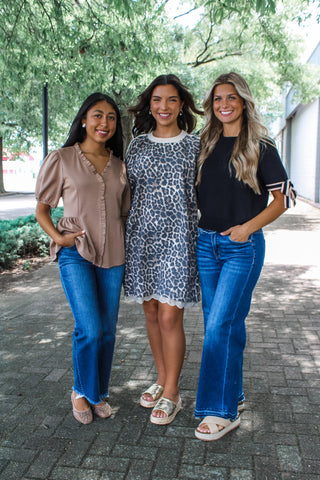 Without thinking • mocha peplum - FINAL SALE