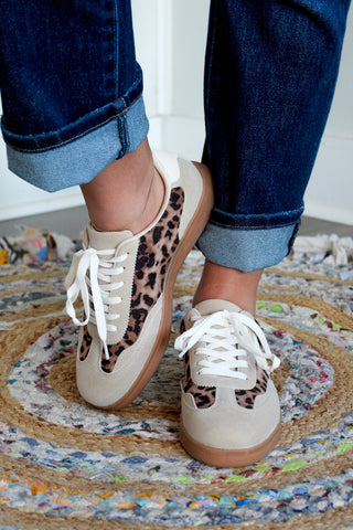 Kick Off Modern Sneaker • Beige/Leopard