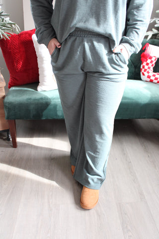 Home For The Holidays Pant Set • Ash Jade - PLUS