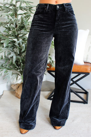 Cori Corduroy Wide Leg • Black