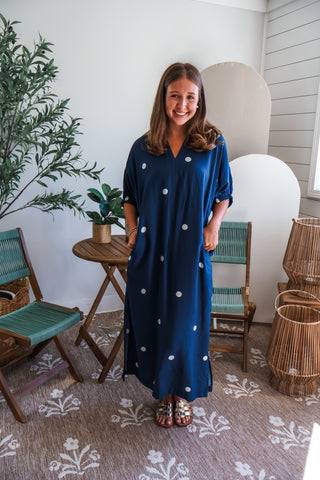 Wonderful Weekends Midi • Navy Dot