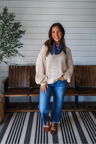 Coastal Fall Sweater • Cream
