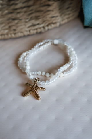 Starfish Coast Bracelet • White