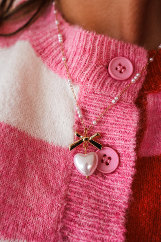 Ever After Pearl Heart Necklace • Gold