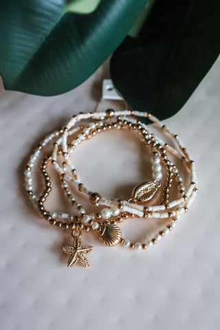 By The Seashore Bracelet • Cream Mix