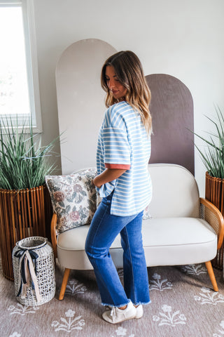 Run Around Ringer Stripe • Blue