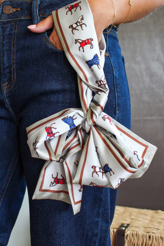 Run For The Roses Narrow Scarf • Multi