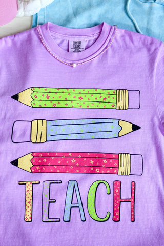 Ready To Teach Graphic Tee • Orchid