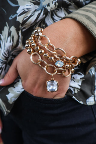 Autumn Glow Bracelet Stack • White