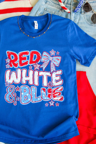 Red White & Blue Graphic Tee • True Royal