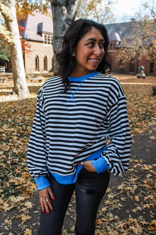 Fun & Festive Stripes • Black/Blue