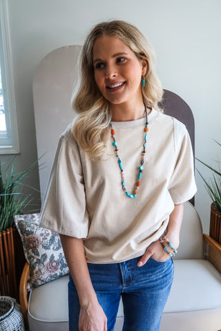 Fall Frenzy 20 • Linen Mixed Media Pullover - FINAL SALE