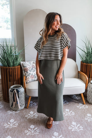 Take A Stroll Twofer Midi • Olive