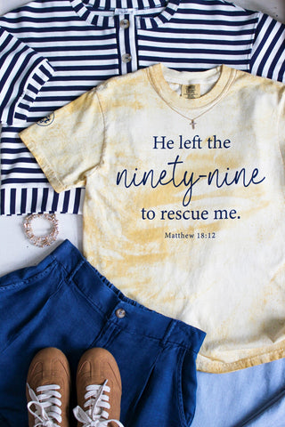 He Left The Ninety-Nine Graphic Tee • Citrine