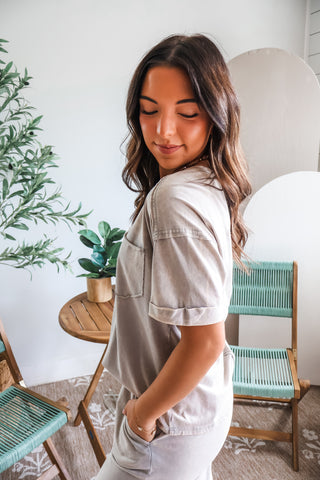 Sundrenched Pocket Pant Set • Taupe