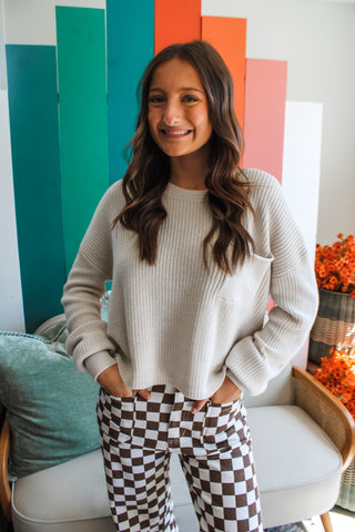 Fall Update Pocket Sweater • Bone - FINAL SALE
