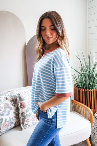 Run Around Ringer Stripe • Blue