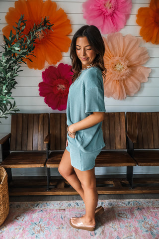 Somewhere Sunny Short Set • Dusty Jade