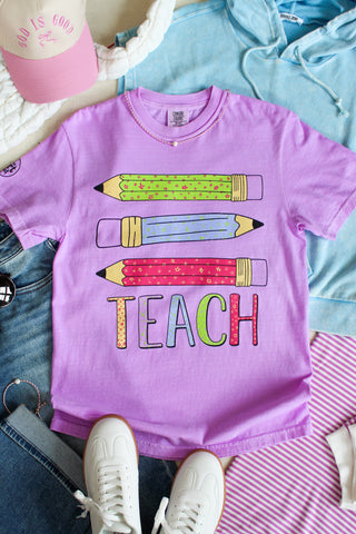 Ready To Teach Graphic Tee • Orchid