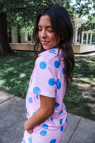 Playful Pop Short Set • Pink/Blue