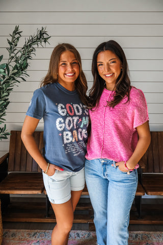 God’s Got My Back Graphic Tee • Dark Denim