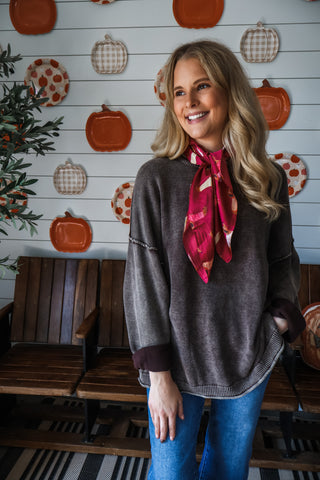 Dachshund Days Silk Scarf • Berry