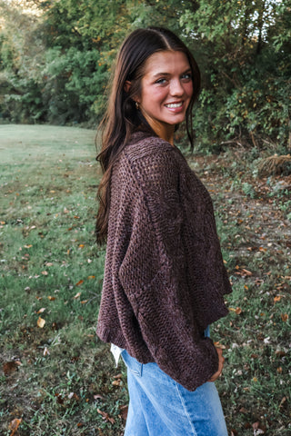 Denver Cable Sweater • Brown