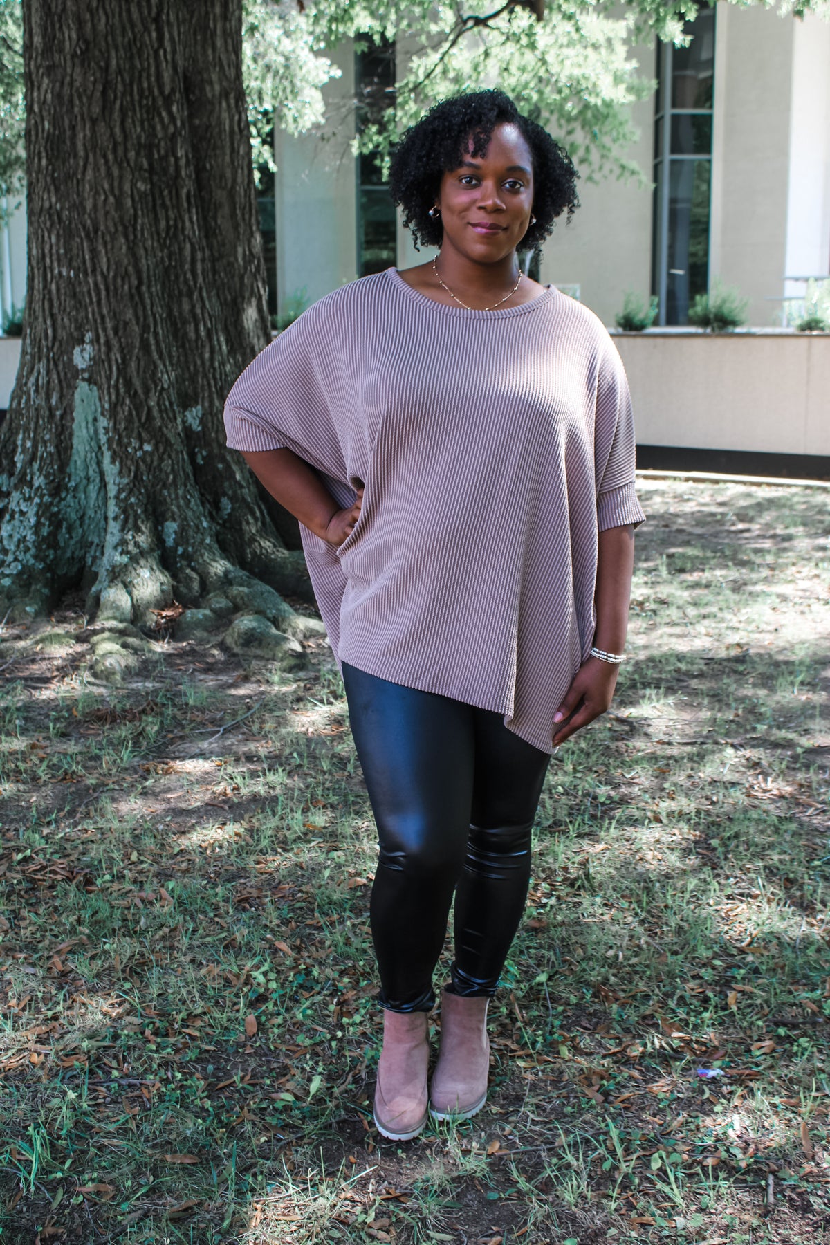 Off Duty Dolman Tunic • Mocha - PLUS