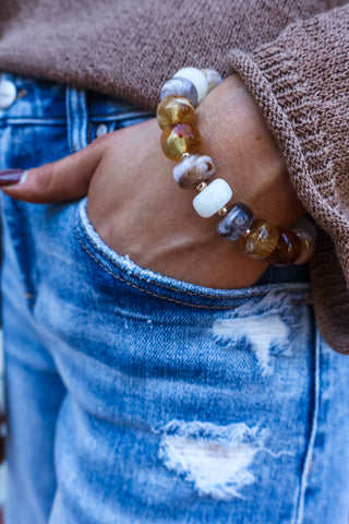 Toasty Tones Beaded Bracelet • Multi
