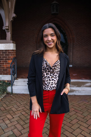 Dress It Up Ponte Blazer • Black