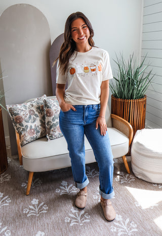 Pumpkin Spice Season Graphic Tee • Cream