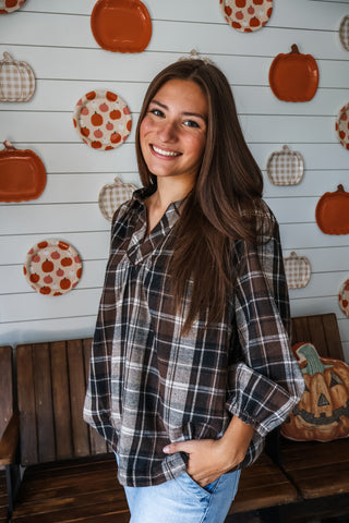 Farmhouse Frills Plaid • Brown Mix