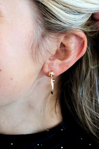 Merry Minimalist Hoop Earrings • Gold