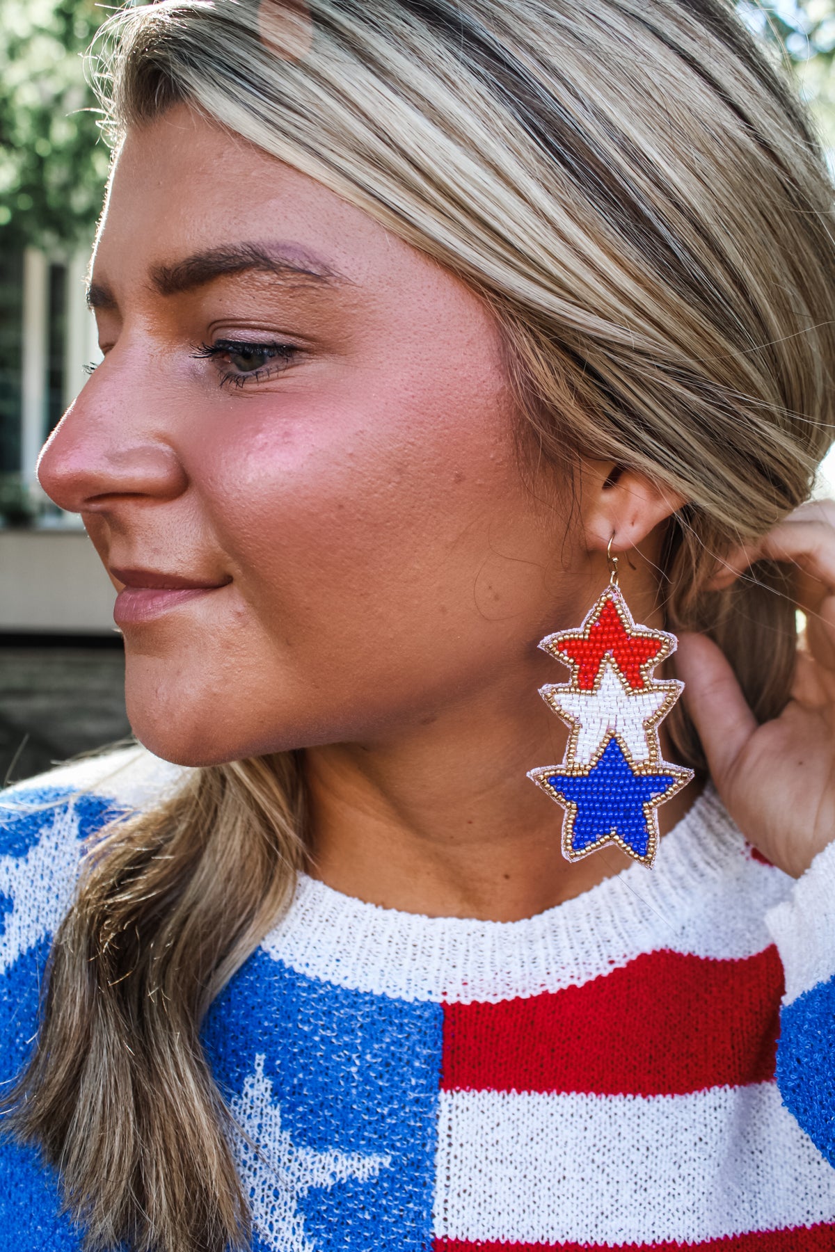 Shine Bright Beaded Star Earrings