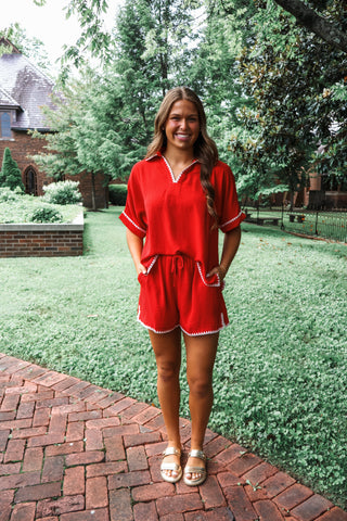 Hot Summer Days Short Set • Red