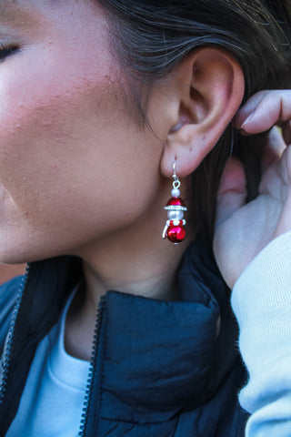 Frosty & Fabulous Earrings • Red