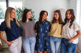 Isabelle Linen Blouse • Navy