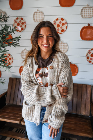 Hayrides & Bonfires Cardigan • Oatmeal