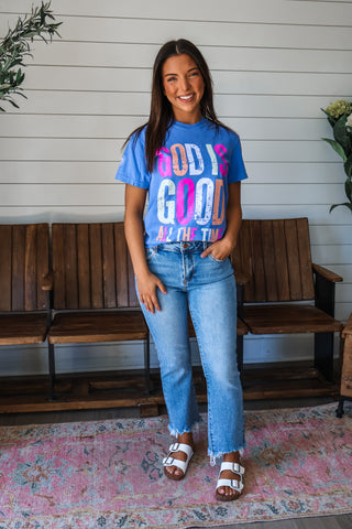 God Is Good All The Time Graphic Tee • Blue