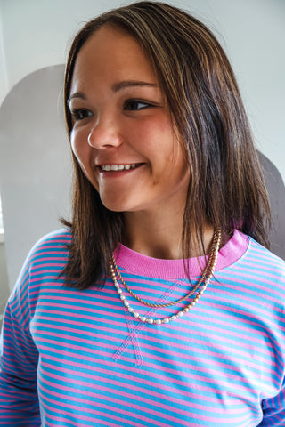 Luxe Layers Pearl Necklace • Gold
