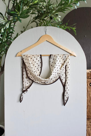 Dotted Darling Sheer Scarf • Cream