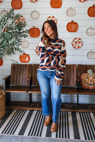 Fall Sweet Fall • Navy Multi