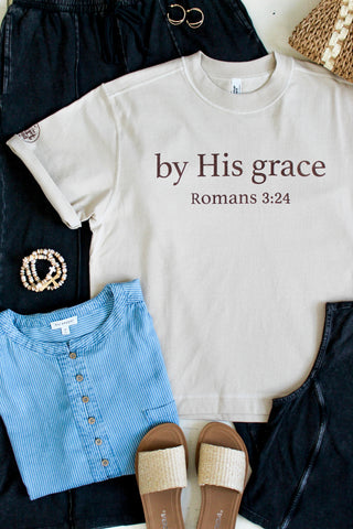 By His Grace Graphic Top • Beige