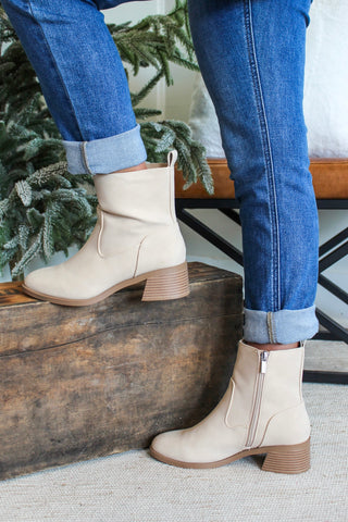 Adelaide Ankle Boot • Beige