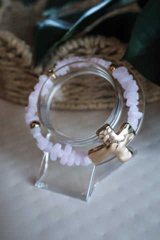 Off The Beaten Path Bracelet • Iced Pink