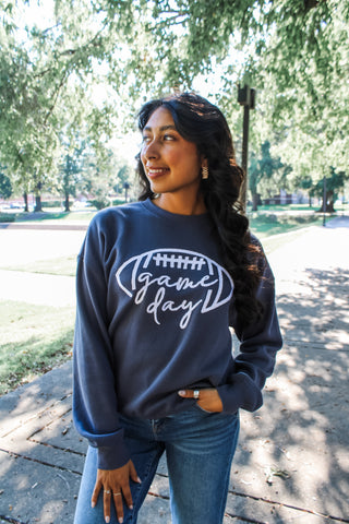 Gameday Ready Embroidered Pullover • Slate